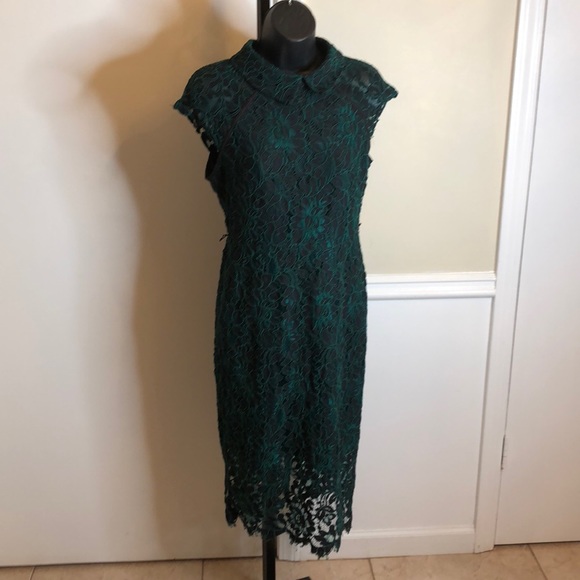 Belck Dark Green Knee Length Dress Belt
